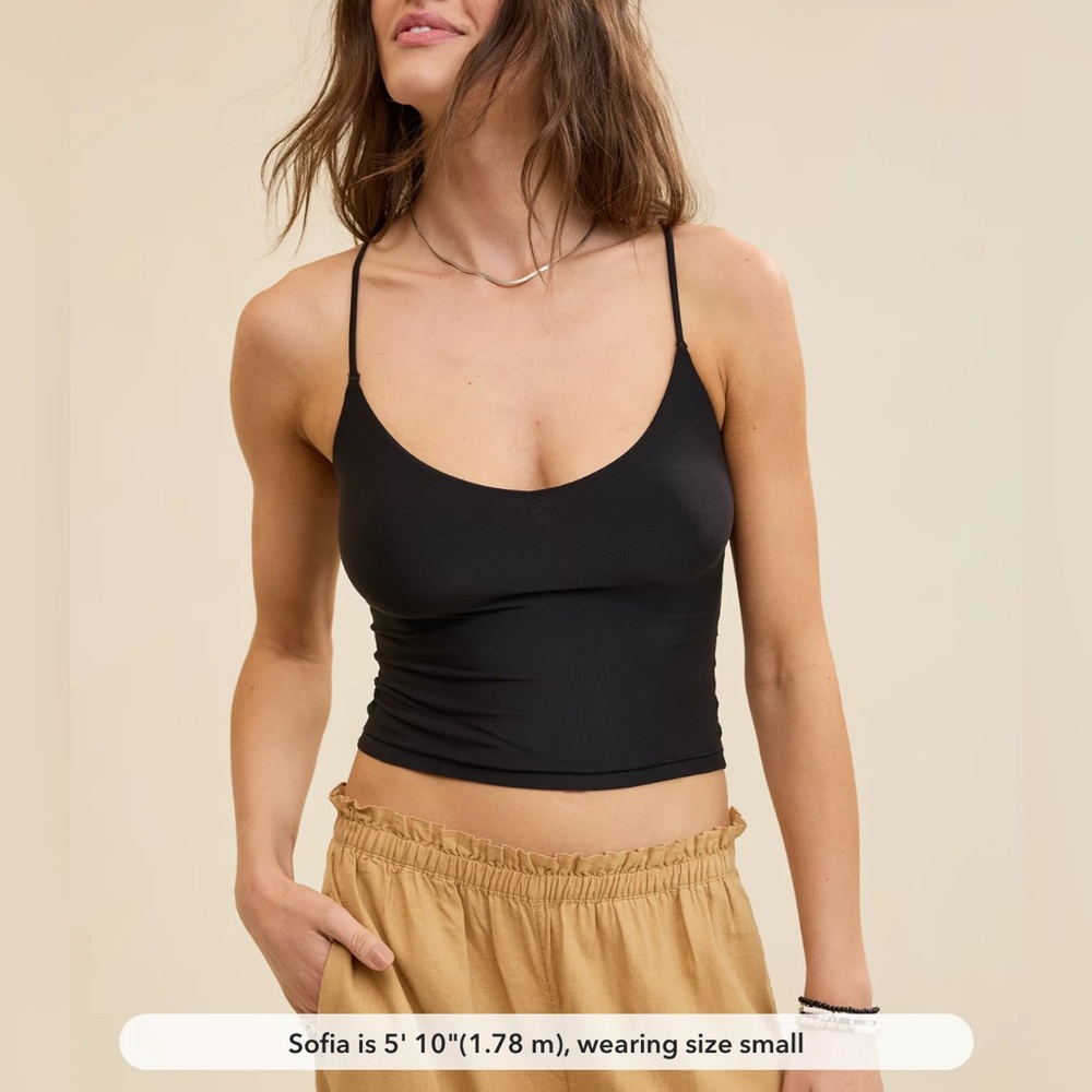 Aerie Black Spaghetti Strap Tank Top